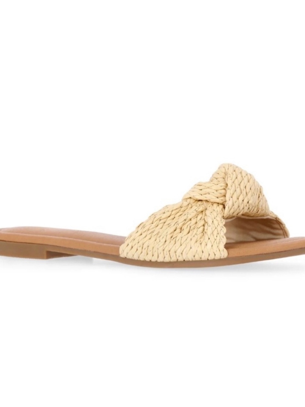 🤎 TIME AND TRU Raffia Braided Slide Sandal